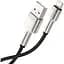 Кабель Baseus Cafule Series Metal Data Cable USB to IP 2.4A 0.25m black (CALJK-01) - мініатюра 3