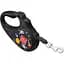 Повідець-рулетка для собак Waudog R-leash, малюнок "NASA", XS, до 12 кг, 3 м, світловідбиваюча стрічка чорний - мініатюра 2