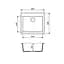 Кухонна мийка Adamant Univer 560x500x200 антрацит 000007452, Антрацит - мініатюра 2