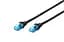 Патч-корд Assmann CAT 5е U-UTP, ПВХ AWG 26/7, довжина 0,5 м DK-1512-005/BL Black - мініатюра 1