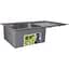 Мойка для кухни Lidz Handmade H7849R интегрированная крыло справа 3.0/1.0 мм Brushed Steel (LDH7849BRUR45591) - миниатюра 2