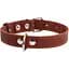 Нашийник одинарний Collar, шкіра, 48-63х3,5 см, коричневий - мініатюра 2