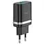 Блок питания быстрой зарядки сетевой адаптер Hoco C12Q 18 W 1 USB-A AFC FCP черный - миниатюра 2