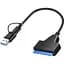 Адаптер USB3.0 Type-A/C HDD 2,5" SATA II/III / SSD Dynamode (DM-AD-SATA-U3) - миниатюра 1