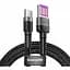 Кабель Baseus Cafule HW Quick Charging Data cable For Type-C 40W 1 м Сірий Чорний - мініатюра 1