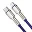 Кабель Baseus Cafule Metal Type-C to Lightning PD 20W (1m) purple (CATLJK-A05) - мініатюра 4
