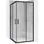 Душова кабіна Rea City 90x90 black REA-K6446, Чорний матовий, Універсальна, прозрачний, Чорний матовий - мініатюра 1