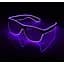 Очки светодиодные Leds прозрачные El Neon ray purple неоновые - миниатюра 1