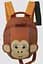Рюкзак дитячий маленький Riciclo Kleinkinder Rucksack 20x17x10 см поліестер коричневий (мавпка) - мініатюра 2