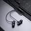 Наушники Hoco Graceful universal earphones with mic M88 черные - миниатюра 2