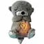 Мягкая игрушка-ночник A-Toys Сказочная выдра с функцией дыхания мелодия 30 см серая - миниатюра 2