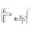 Набір змішувачів для ванни Grohe Eurosmart UA123302S0, Хром - мініатюра 1