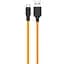 USB Cable Hoco X21 Silicone Type-C Black/Orange 1m - мініатюра 1
