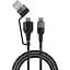 Кабель 4smarts 310 USB + USB Type-C - USB Type-C (M/M), 1.5 м, Black (4250774954856) - миниатюра 1