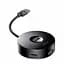Мультипортовий адаптер USB Хаб Baseus Round Box 1 USB3.0 + 3 USB2.0 CAHUB-F01 Black - мініатюра 1