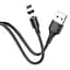 Кабель Hoco X52 Pisces Cable USB to Lightning 2,4A 1m Black - мініатюра 1
