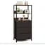 Стеллаж Costway Skiff с текстильными ящиками в стиле Loft - миниатюра 6