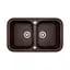 Кухонная мойка Adamant TWINS mokko 765x470x190 мм, 2 полноразмерные чаши 76,5 см - миниатюра 1