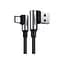 Дата кабель USB 2.0 AM to USB-C 2.0m 3A 90° corner US176 black Ugreen (20857) - мініатюра 1