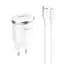 Мережевий зарядний пристрій 1USB Hoco C37A 2.4A White + USB Cable iPhone 8 - мініатюра 1
