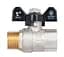 Кран кульовий Thermo Alliance Base 1/2" ВЗ прямий, PN40, метелик SD607W15 - мініатюра 3
