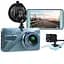 Відеореєстратор Дисплей 4.0 дюйма Dual Lens на 2 камери (спереду + ззаду) - мініатюра 1