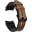 Ремешок для Samsung Galaxy Watch 5 Pro 45mm - коричнево-черный ширина крепления 20мм силикон-кожа Watchbands Slick (W17-5WB11753111) - миниатюра 1