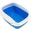 Туалет для кошек с рамкой MPS Beta Plus Small Blue 43x31x16 см - миниатюра 1