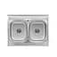 Кухонна мийка Kroner KRP Satin-6080Z (0,8 мм) CV022827, Satin - мініатюра 1