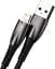 Кабель Baseus Glimmer Series Fast Charging Cable USB to Lightning 2.4A 1m CADH000201 Black - миниатюра 2