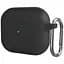 Чохол з карабіном CasePro Protective Silicone Case для AirPods 3 Black - мініатюра 1