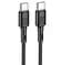 Кабель Hoco X83 Type-C to Type-C Victory 60W charging data cable Чорний - мініатюра 2