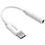 Перехідник адаптер Hoco LS30 аудіо конвертор Type-C to Jack 3.5 AUX (F) 0.115m - White - миниатюра 1