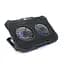 Підставка під ноутбук IceCoorel F8, 10-17", 2*125mm 1200±10% RPM, корпус пластик+алюміній, 2xUSB 2.0, 415x293x26.5mm, RGB, Box Q10 - мініатюра 1