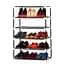 Шафа тканинна для зберігання взуття чорний каркасний стелаж Combination Shoe Frame 60X30X90 - мініатюра 2