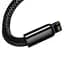 Кабель Baseus Tungsten Gold Fast Charging Cable USB to Lightning 2.4A 1m CALWJ-01 Black - миниатюра 2