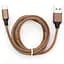 Дата кабель USB 2.0 AM to Type-C nylon 1m brown Vinga (VCPDCTCNB21BR) - мініатюра 1