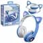 Наушники беспроводные Cat ear STN-28 Rainbow LED с ушкам голубые STN-28-blue - миниатюра 5