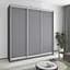 Шафа-купе тридверна MebelStar Стандарт AL 3ДСП 230x60x240 см Антрацит (MBS-1817) - мініатюра 1