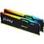 Модуль памяти Kingston Fury DDR5 16Gb (2x8) 5200MHz Beast Black RGB (KF552C40BBAK2-16) Б/у - миниатюра 2