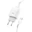 Зарядний пристрій Hoco C72A Glorious (1USB, 2.1А) White + кабель Type-C (6931474713018) - мініатюра 8