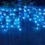 Гірлянда вулична Бахрома 5 м 120 Led (на білому дроті, з перехідником) Синя - мініатюра 1