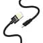 Кабель Hoco U55 Outstanding charging data cable for Lightning Чорний - мініатюра 1