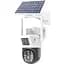 Вулична камера відеоспостереження Digital з двома лінзами 4G, V36-4G SOLAR / Вайфай камера від сонячної панелі - мініатюра 2