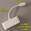 Кардридер/перехідник з Type-C на USB (1 x USB, 1 x microSD, 1 x SD/SDHC/SDXC). Для флешок та інших пристроїв - мініатюра 2