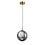 Подвесной светильник Levistella 800P3309-1 SM+WH E27, E27, Черный металл, белый плафон, для гостиной - миниатюра 1