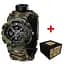 Чоловічий наручний годинник 005 Тризуб срібло Camo Green Паракордовий ремінець Camo Green Awarder acs0031989 - мініатюра 1