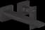 Смеситель для умывальника Hansgrohe Metropol со стены скрытого монтажа 225 мм Matt Black 32526670 Черный матовый - миниатюра 1