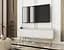 Тумба под телевизор Perfect Home Оро/Oro 2-дверная с золотыми ножками RTV135 MDF Белый (PFH-091329) - миниатюра 1