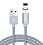 Кабель Hoco U40A magnetic adsorption Lightning charging cable Metal gray - мініатюра 1